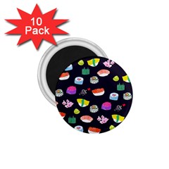 Japanese Food Sushi Fish 1.75  Magnets (10 pack) 