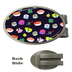 Japanese Food Sushi Fish Money Clips (oval)  by Mariart