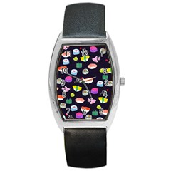 Japanese Food Sushi Fish Barrel Style Metal Watch