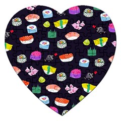 Japanese Food Sushi Fish Jigsaw Puzzle (Heart)