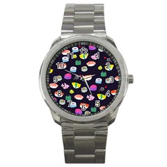 Japanese Food Sushi Fish Sport Metal Watch