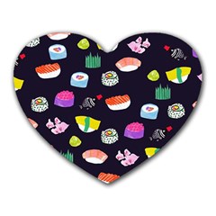 Japanese Food Sushi Fish Heart Mousepads