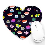 Japanese Food Sushi Fish Heart Mousepads Front