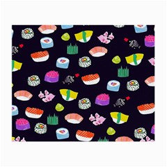 Japanese Food Sushi Fish Small Glasses Cloth (2-side) by Mariart