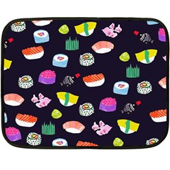 Japanese Food Sushi Fish Fleece Blanket (mini) by Mariart