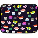 Japanese Food Sushi Fish Fleece Blanket (Mini) 35 x27  Blanket