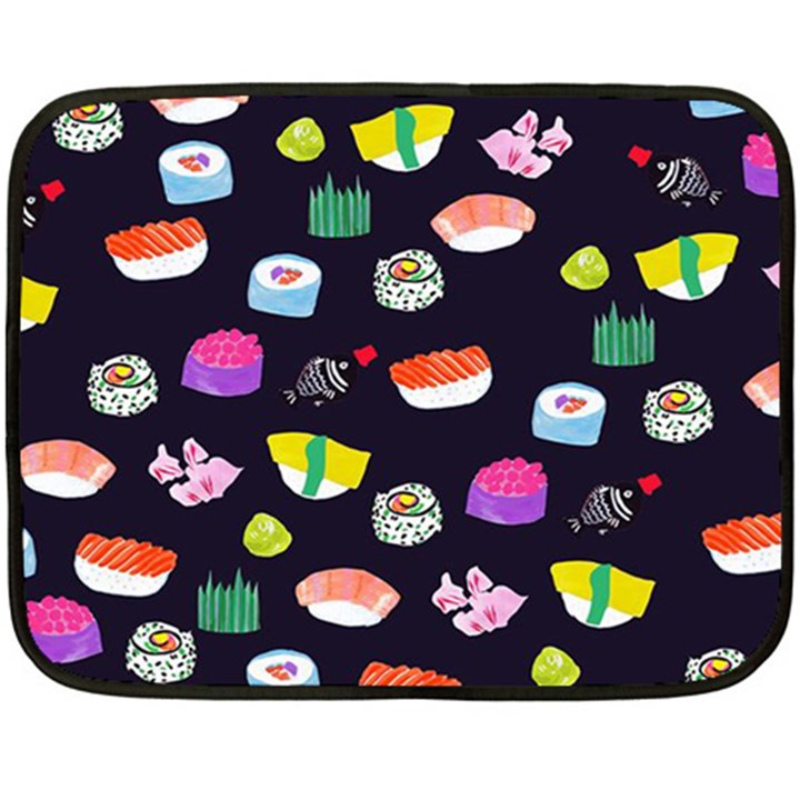 Japanese Food Sushi Fish Fleece Blanket (Mini)