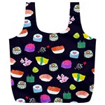 Japanese Food Sushi Fish Full Print Recycle Bags (L)  Back