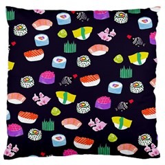 Japanese Food Sushi Fish Large Flano Cushion Case (two Sides) by Mariart