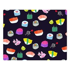 Japanese Food Sushi Fish Double Sided Flano Blanket (large)  by Mariart