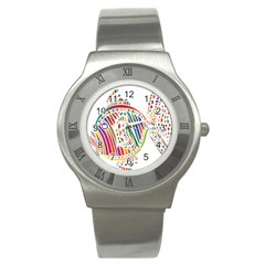 Colorful Fish Animals Rainbow Stainless Steel Watch by Mariart