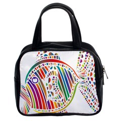 Colorful Fish Animals Rainbow Classic Handbags (2 Sides) by Mariart