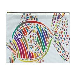 Colorful Fish Animals Rainbow Cosmetic Bag (xl) by Mariart