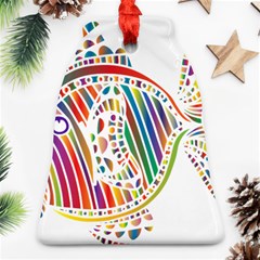 Colorful Fish Animals Rainbow Bell Ornament (two Sides) by Mariart