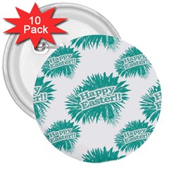 Happy Easter Theme Graphic 3  Buttons (10 Pack)  by dflcprints