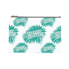 Happy Easter Theme Graphic Cosmetic Bag (large)  by dflcprints