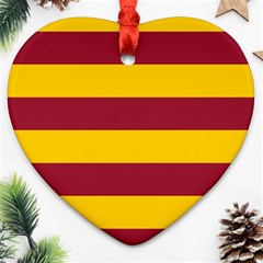 Oswald s Stripes Red Yellow Ornament (heart)