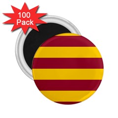 Oswald s Stripes Red Yellow 2 25  Magnets (100 Pack)  by Mariart