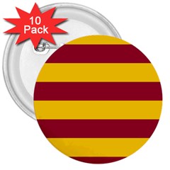 Oswald s Stripes Red Yellow 3  Buttons (10 Pack)  by Mariart