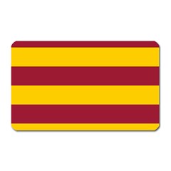 Oswald s Stripes Red Yellow Magnet (rectangular) by Mariart