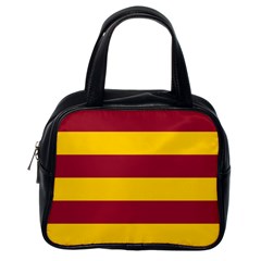 Oswald s Stripes Red Yellow Classic Handbags (one Side) by Mariart