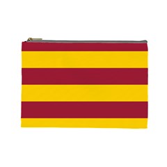 Oswald s Stripes Red Yellow Cosmetic Bag (large)  by Mariart