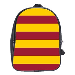 Oswald s Stripes Red Yellow School Bags(large)  by Mariart