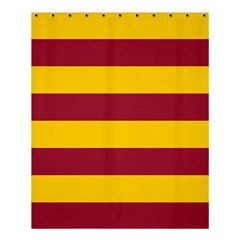 Oswald s Stripes Red Yellow Shower Curtain 60  X 72  (medium)  by Mariart