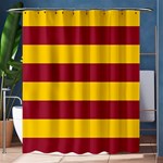 Oswald s Stripes Red Yellow Shower Curtain 60  x 72  (Medium)  60 x72  Curtain