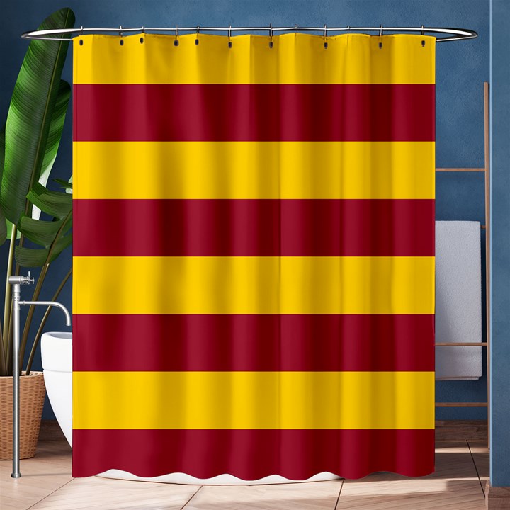 Oswald s Stripes Red Yellow Shower Curtain 60  x 72  (Medium) 