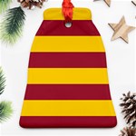 Oswald s Stripes Red Yellow Ornament (Bell) Front