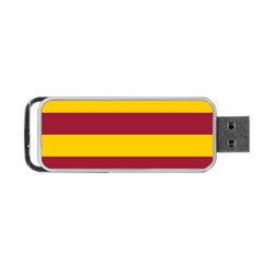 Oswald s Stripes Red Yellow Portable Usb Flash (one Side) by Mariart