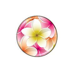 Frangipani Flower Floral White Pink Yellow Hat Clip Ball Marker (4 Pack) by Mariart