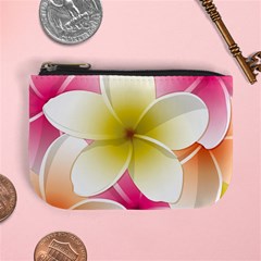 Frangipani Flower Floral White Pink Yellow Mini Coin Purses by Mariart