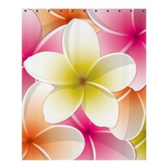 Frangipani Flower Floral White Pink Yellow Shower Curtain 60  X 72  (medium)  by Mariart