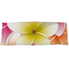 Frangipani Flower Floral White Pink Yellow Body Pillow Case (dakimakura) by Mariart