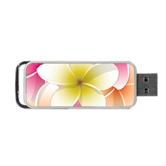 Frangipani Flower Floral White Pink Yellow Portable Usb Flash (two Sides) by Mariart