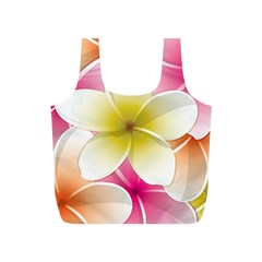 Frangipani Flower Floral White Pink Yellow Full Print Recycle Bags (s)  by Mariart