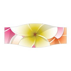 Frangipani Flower Floral White Pink Yellow Stretchable Headband by Mariart