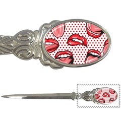 Lipstick Lip Red Polka Dot Circle Letter Openers by Mariart