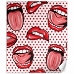 Lipstick Lip Red Polka Dot Circle Canvas 20  x 24   19.57 x23.15  Canvas - 1