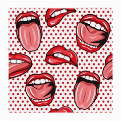 Lipstick Lip Red Polka Dot Circle Medium Glasses Cloth by Mariart