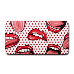 Lipstick Lip Red Polka Dot Circle Medium Bar Mats by Mariart