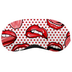 Lipstick Lip Red Polka Dot Circle Sleeping Masks by Mariart