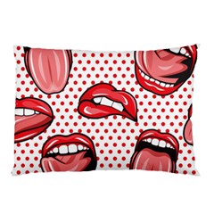 Lipstick Lip Red Polka Dot Circle Pillow Case (two Sides) by Mariart