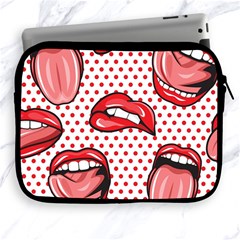 Lipstick Lip Red Polka Dot Circle Apple Ipad 2/3/4 Zipper Cases by Mariart