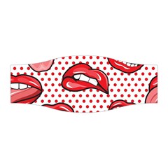 Lipstick Lip Red Polka Dot Circle Stretchable Headband by Mariart