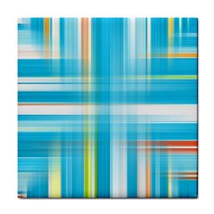 Lines Blue Stripes Tile Coasters by Mariart