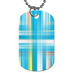 Lines Blue Stripes Dog Tag (one Side)