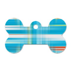 Lines Blue Stripes Dog Tag Bone (one Side) by Mariart